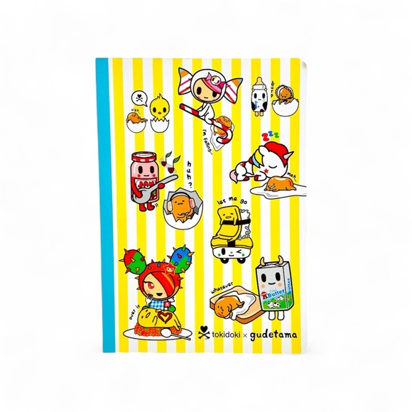 Tokidoki x Gudetama Graph Paper Notebook School Notepad Memo Cute Lazy Egg NEW - Picture 1 of 4